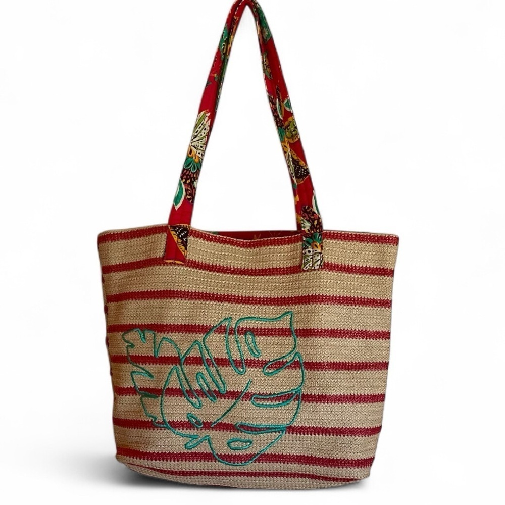 Vera Bradley Rumba Straw Beach Tote